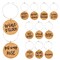 12-Pack Funny and Humorous Wine Charms for Stem Glasses, 1-Inch Cork Drink Marker Tags with Gift Box for Dinner Party, Birthday Party Favors, 12 Assorted Designs